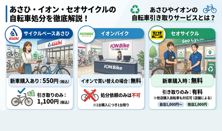 あさひやイオンの自転車引き取りサービスとは？