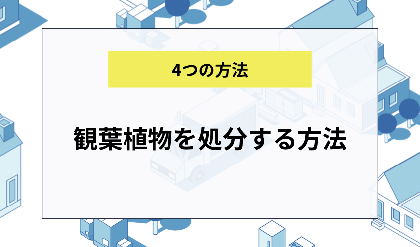 観葉植物を処分する方法