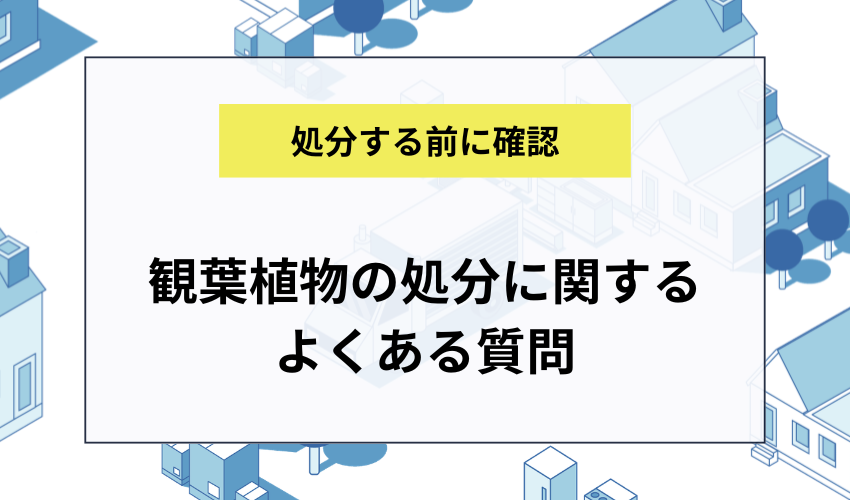 観葉植物の処分に関するよくある質問